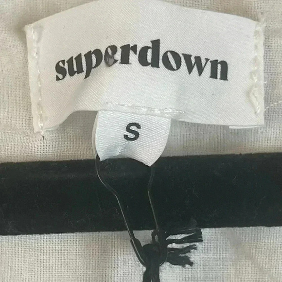 NWT Superdown Women's Small Trina Striped Wrap Dress Frayed Rayon Cotton NEW Sm - Picture 3 of 8